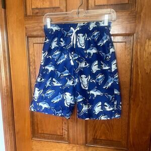 Place Sport Boys Swim Trunks Shark Design Sz L 10/12